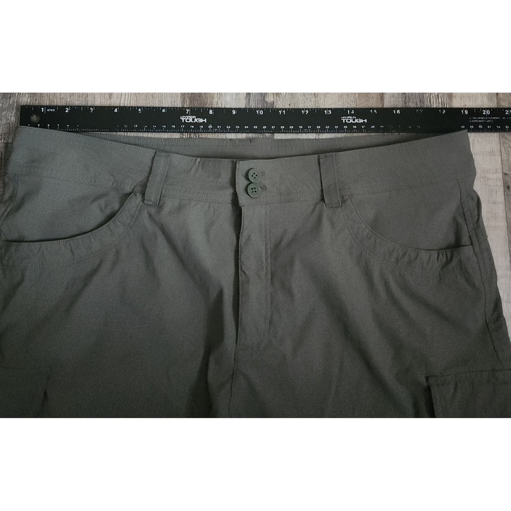 Eddie Bauer Summer Trail Shorts Womens 16 Green Cargo Hiking Outdoor Stretch - Picture 4 of 8